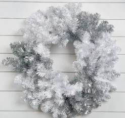 Decorator's Warehouse 30” Caprico Silver & White Wreath > Christmas Decor|All Wreaths