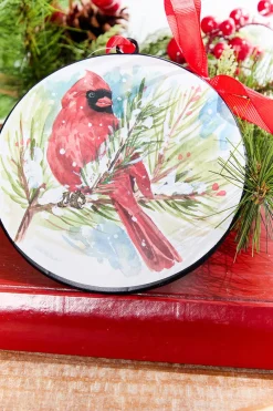 Decorator's Warehouse 5.75" Cardinal & Pine Ornament > Christmas Ornaments|Cardinal