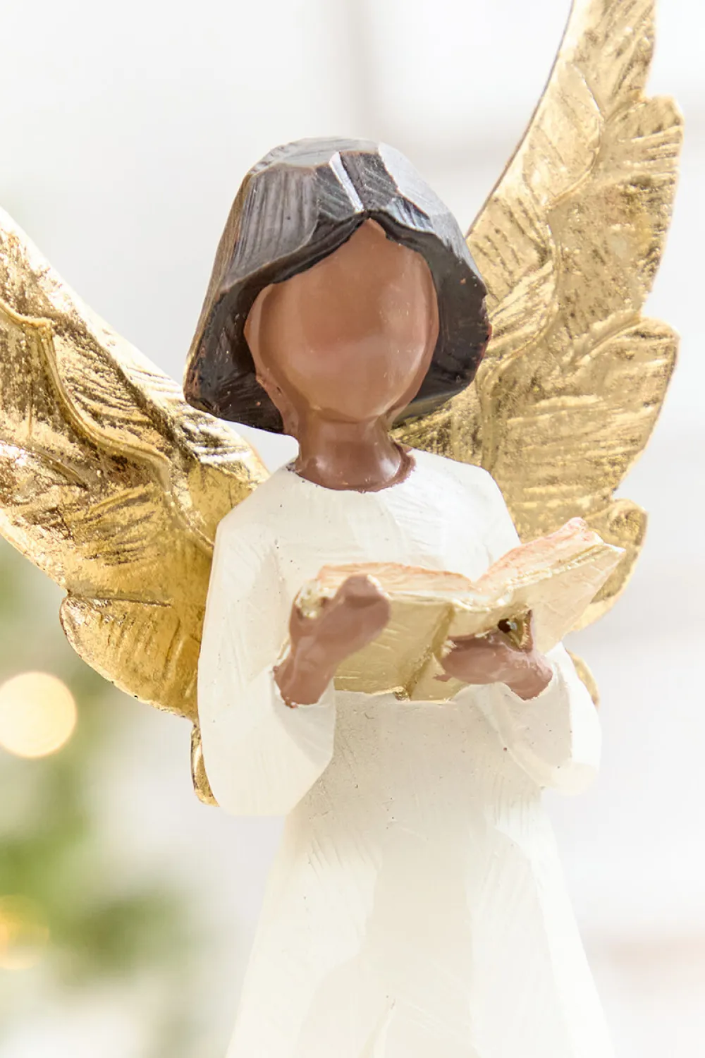 Decorator's Warehouse 9.5" Carved Resin Angel > Santas & Angels|Christmas Decor