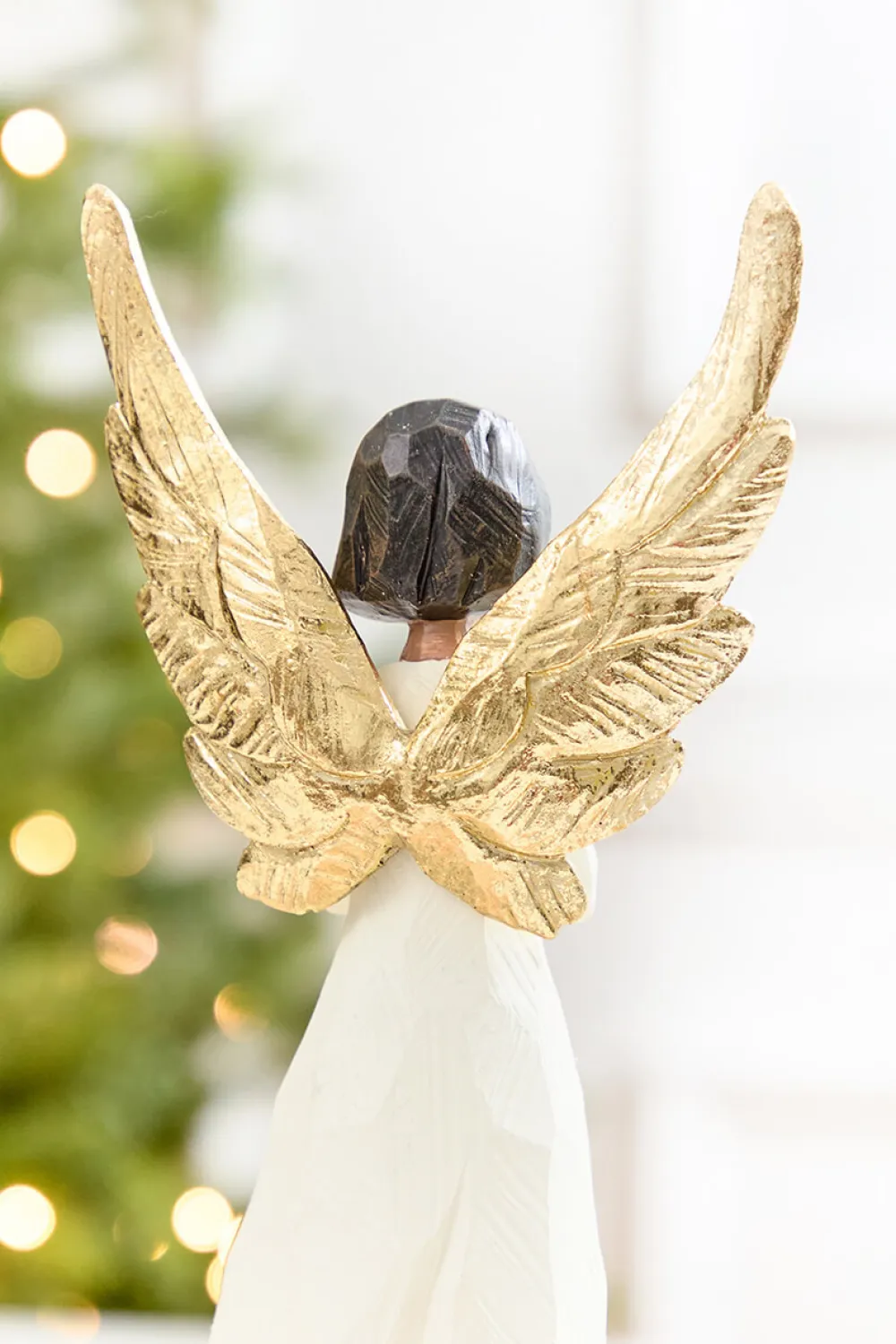 Decorator's Warehouse 9.5" Carved Resin Angel > Santas & Angels|Christmas Decor