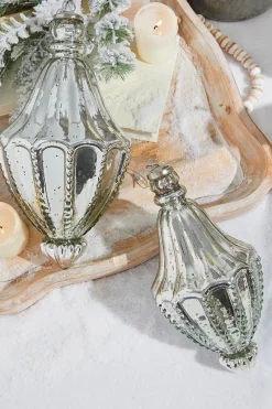 Decorator's Warehouse 12" Cathedral Antique Mercury Glass Ornament > White Christmas|Christmas Decor