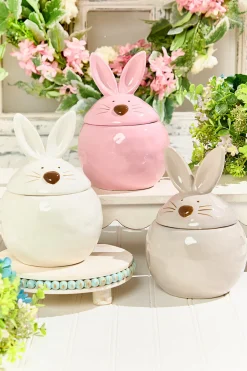 Decorator's Warehouse 8" Ceramic Bunny Cookie Jar > Easter Table Decor|Easter Decor