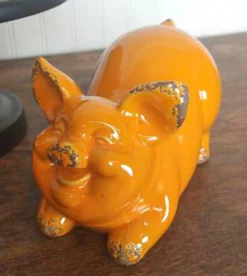Decorator's Warehouse 8.4” Ceramic Jolly Harvest Pig > Christmas Decor|Spring Decor