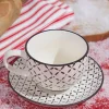 Decorator's Warehouse Ceramic Norden Pattern Cup And Saucer Set > Fun Gifts|Christmas Decor