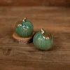 Decorator's Warehouse Ceramic Turquoise Pumpkins Salt & Pepper Shaker - Set of 2 > Fall Decor|Fall Decor