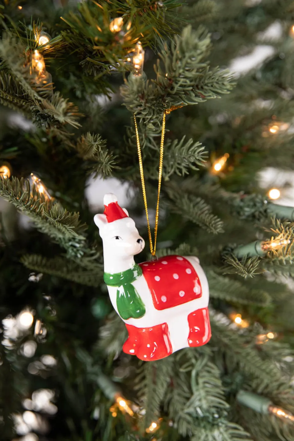 Decorator's Warehouse 3.3” Ceramic Winter Llama Christmas Ornament > Sale|Christmas Sale