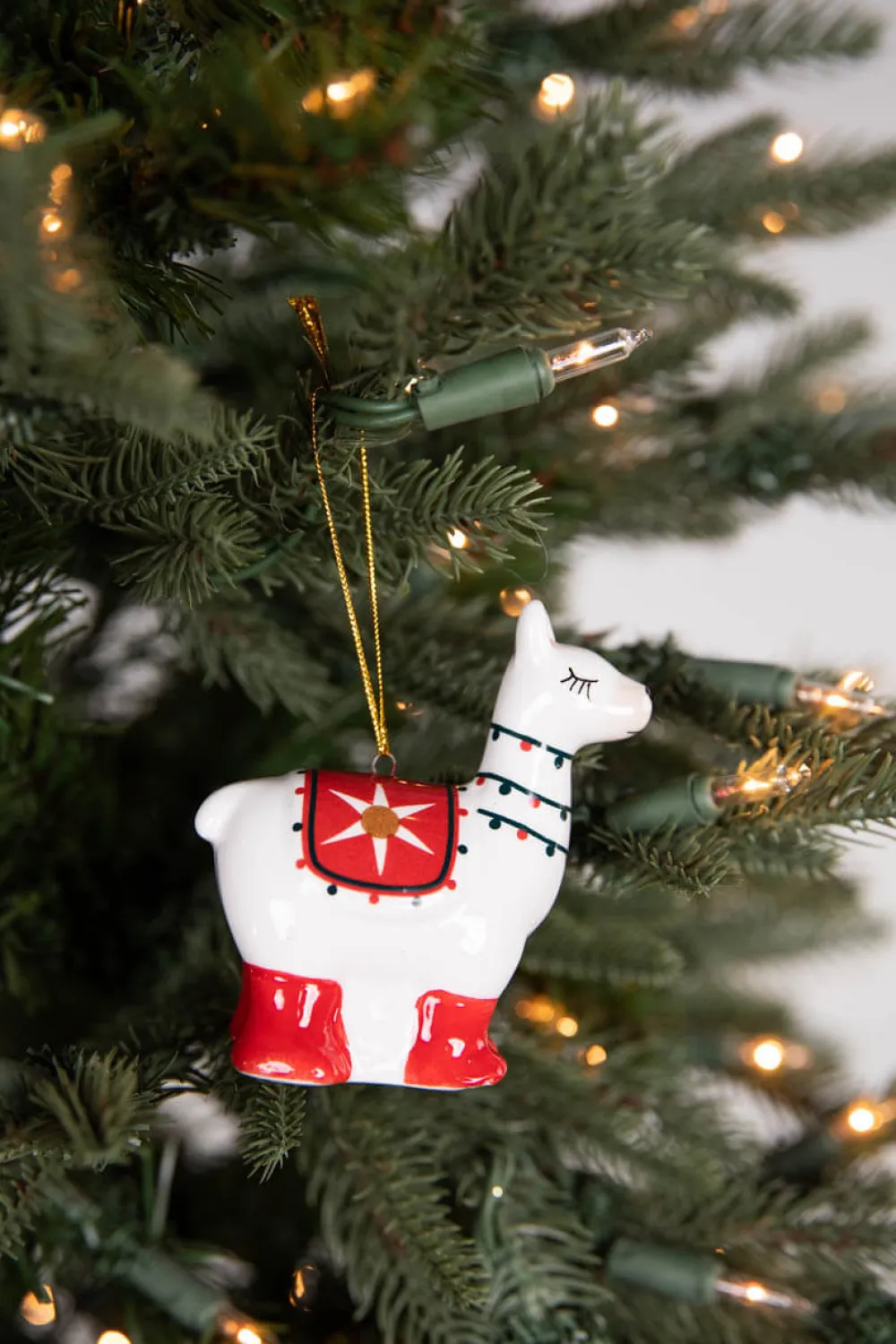 Decorator's Warehouse 3.3” Ceramic Winter Llama Christmas Ornament > Sale|Christmas Sale