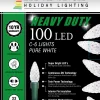 Decorator's Warehouse C6 Faceted Pure White 100 LED Light Set > Christmas Tree Lights