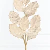 Decorator's Warehouse 27" Champagne Glitter Berry Leaf Spray > Sugar & Spice|Christmas Sprays
