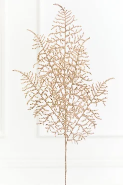 Decorator's Warehouse 35" Champagne Glitter Fern Spray > Classic Christmas|Christmas Sale