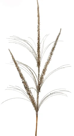 Decorator's Warehouse 34” Champagne Glitter Triple Spike Grass Spray > Gold & Champagne|Natural Elegance