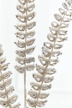 Decorator's Warehouse 34.5” Champagne Jeweled Glitter Fern Spray > Christmas Sprays|Christmas Decor