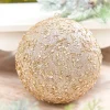 Decorator's Warehouse 6" Champagne Sequin Glitter Ball Ornament > Gold & Champagne|Natural Elegance