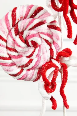 Decorator's Warehouse 21" Chenille Glitter Lollipop Spray - Red/Pink/White > Santa'S Sweet Shoppe|Christmas Sprays