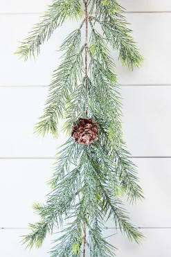 Decorator's Warehouse 6' Christmas Frosted Arrowhead Garland > Natural Greenery|Christmas Decor