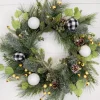 Decorator's Warehouse 20” Christmas Pine Wreath with Ornaments , Pinecones & Berries > Christmas Decor|All Wreaths