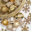 Decorator's Warehouse Christmas Shatterproof 25 Piece Assortment - Gold, White > Boxed Sets|Christmas Decor