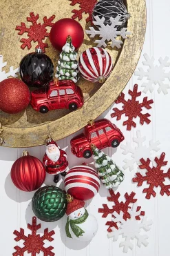 Decorator's Warehouse Christmas Shatterproof 25 Piece Assortment - Red, Green, White > Boxed Sets|Christmas Decor