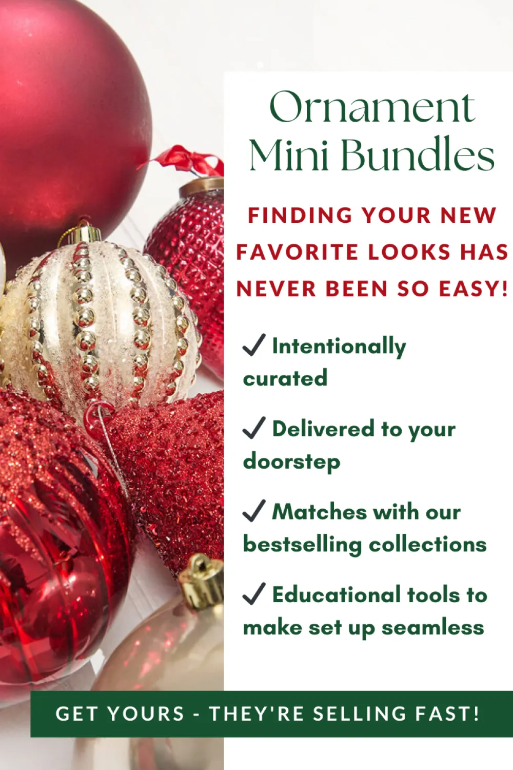 Decorator's Warehouse Classic Christmas Ornaments Mini Bundle > Christmas Decor|Christmas Ornaments