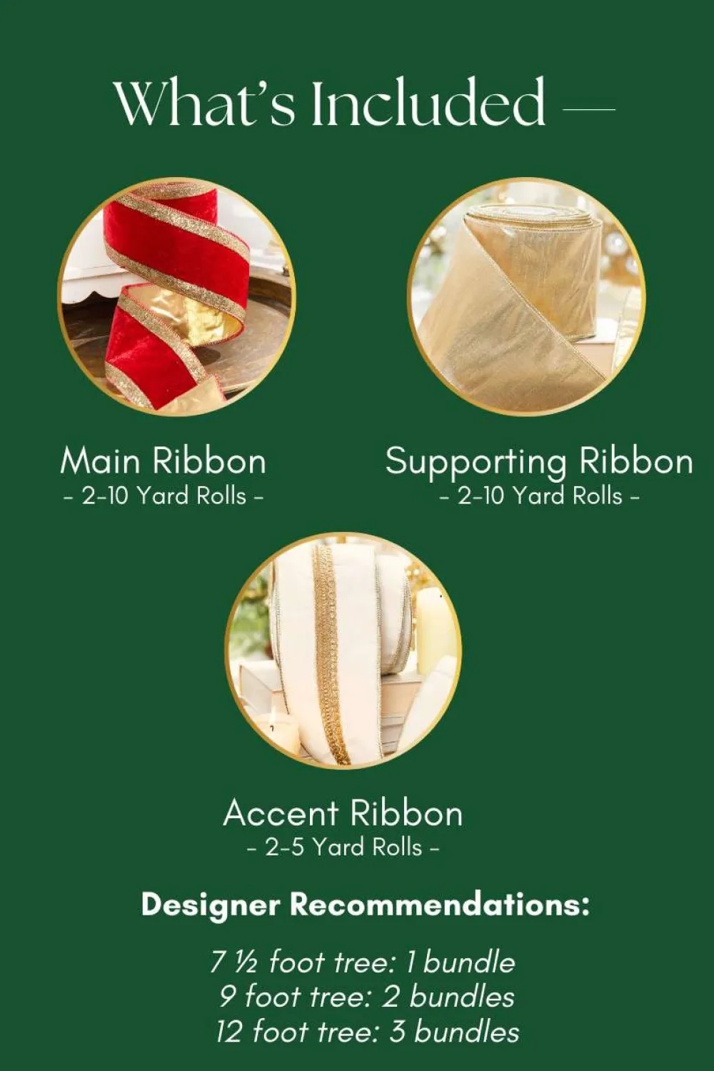 Decorator's Warehouse Classic Christmas Ribbon Mini Bundle > Christmas Ribbon|Ribbon Mini Bundles