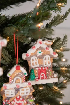 Decorator's Warehouse 4.5” Clay Dough Holiday Gingerbread House Ornament > Christmas Ornaments|Christmas Ornaments