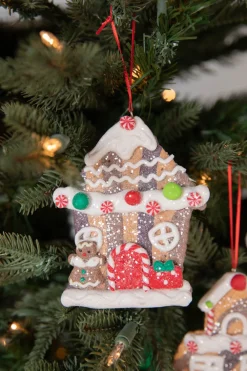 Decorator's Warehouse 4.5” Clay Dough Holiday Gingerbread House Ornament > Christmas Ornaments|Christmas Ornaments
