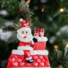 Decorator's Warehouse 4” Clay Santa on Rooftop Ornament > Christmas Decor|Christmas Ornaments
