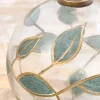 Decorator's Warehouse 5" Clear Glass Ornament with Leaves > Christmas Decor|Christmas Ornaments