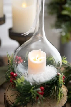 Decorator's Warehouse 10” Clear Ivory Candle Lamp Ornament > Cardinal|Christmas Decor