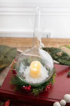 Decorator's Warehouse 9” Clear White Candle Lamp Ornament > Christmas Ornaments|Cardinal
