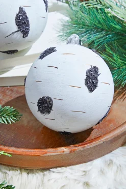 Decorator's Warehouse 15 Cm Birch Ball Christmas Ornaments-Set of 2 > Boxed Sets|Christmas Decor