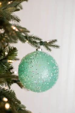 Decorator's Warehouse 15cm Ice Sugared Gumdrop Ball Ornament Mint Green > Christmas Ornaments|Santa'S Sweet Shoppe