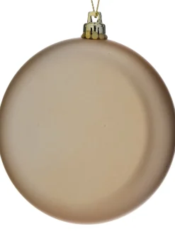 Decorator's Warehouse 10cm Matte Champagne Round Disk - Set of 6 > Christmas Sale|Christmas Decor