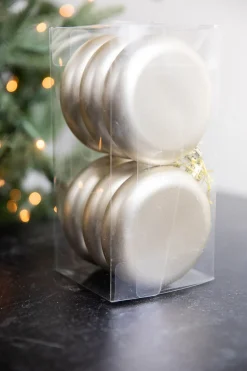 Decorator's Warehouse 10cm Matte Champagne Round Disk - Set of 6 > Christmas Sale|Christmas Decor
