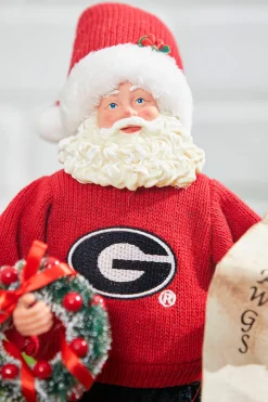 Decorator's Warehouse 12" Collegiate Team Santa, Georgia > College Santas|Santas & Angels