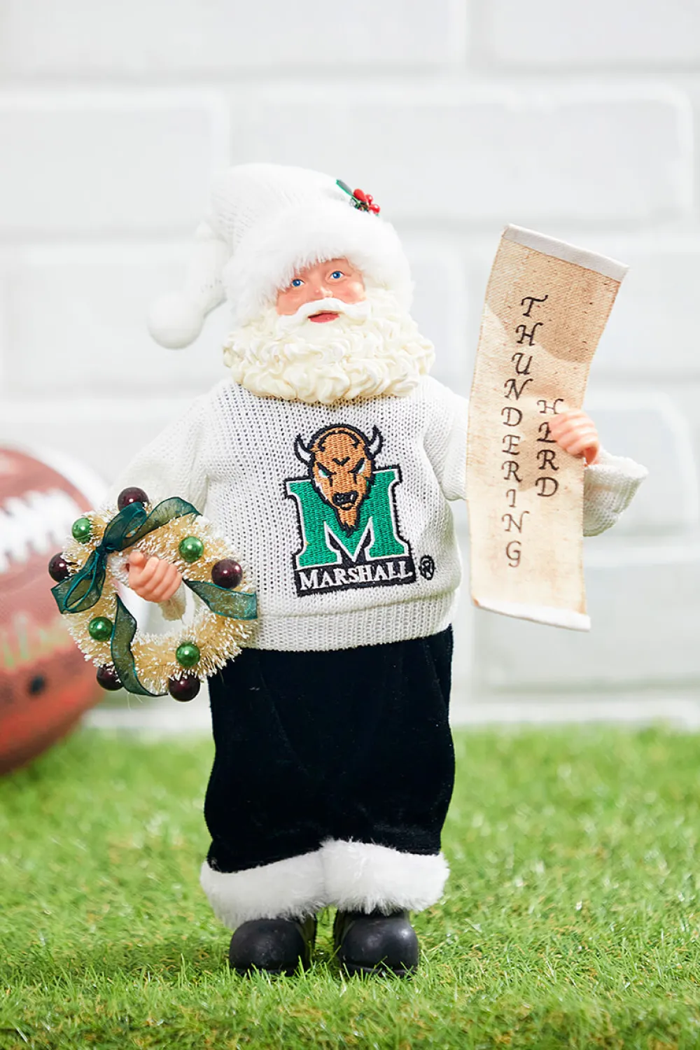 Decorator's Warehouse 12" Collegiate Team Santa, Marshall > College Santas|Santas & Angels