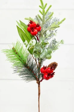 Decorator's Warehouse 25" Cone Berry Pinecone Spray > Cardinal|Christmas Sprays