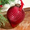 Decorator's Warehouse 4" Cone Hobnail Ruby Glass Ornament > Cardinal|Christmas Decor