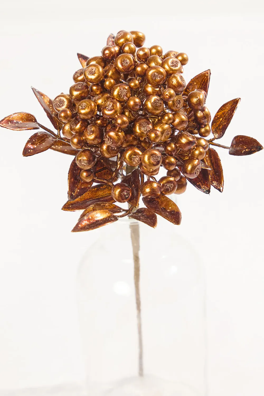 Decorator's Warehouse 14" Copper Berry Bunch Metallic Stem > Winter Woodland|Christmas Sprays
