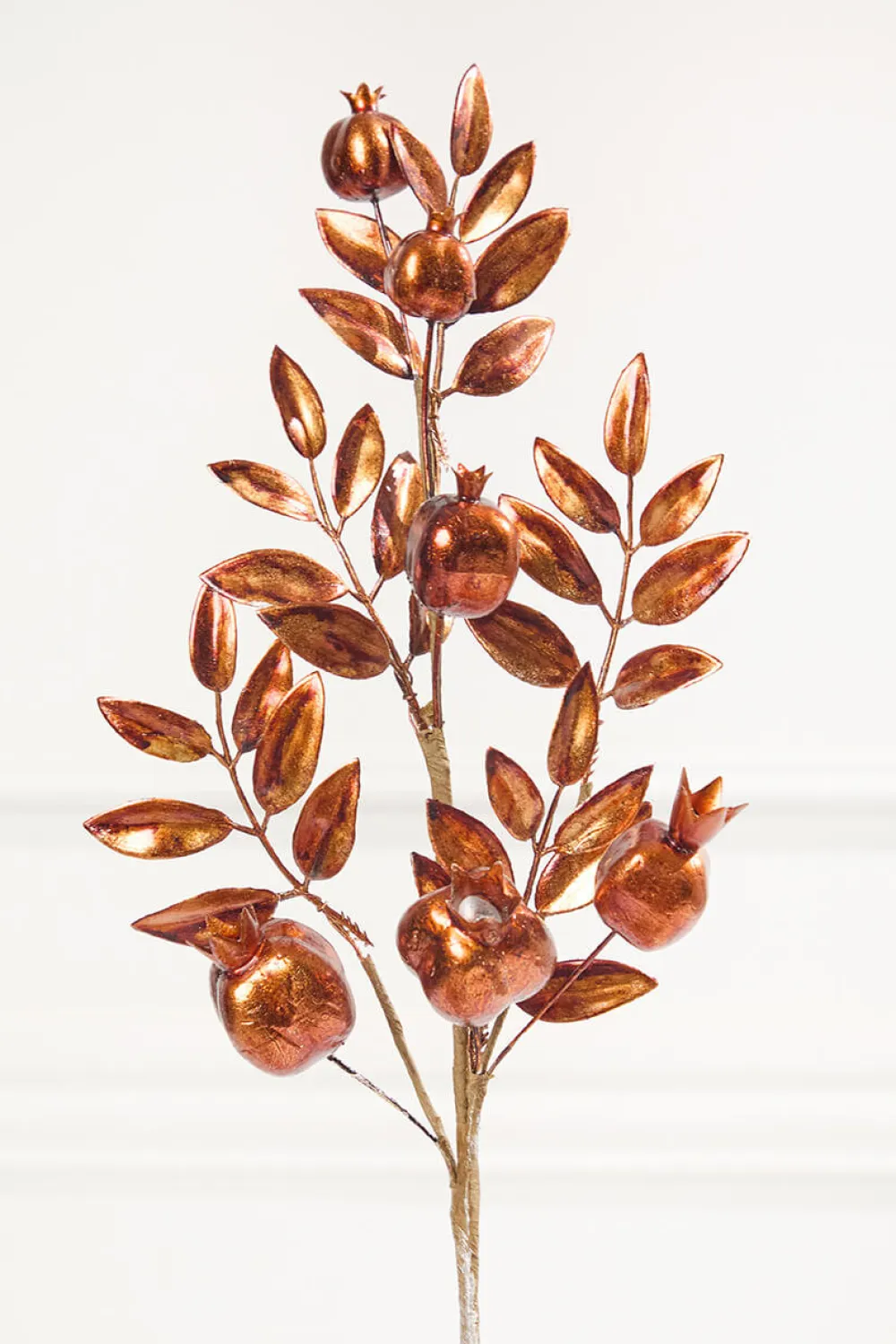 Decorator's Warehouse 26" Copper Metallic Pomegranate Stem > Winter Woodland|Christmas Sprays