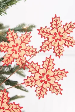 Decorator's Warehouse 25” Cork Cutout Gingerbread Snowflake Stem > Christmas Decor|Christmas Sprays