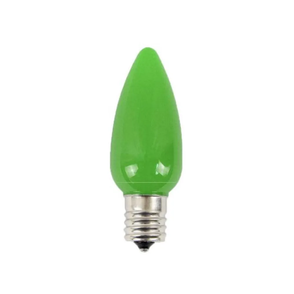 Decorator's Warehouse C9 Platinum Elite LED SMD Bulb (25 bulbs/bag) - Frosted, Green > Vintage Christmas Lights|C9 Bulbs