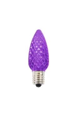Decorator's Warehouse C9 Platinum Elite LED SMD Bulb (25 bulbs/bag) - Faceted, Purple > C9 Bulbs|Christmas Decor