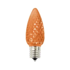 Decorator's Warehouse C9 Platinum Elite LED SMD Bulb (25 bulbs/bag) - Faceted, Orange > C9 Bulbs|Christmas Decor
