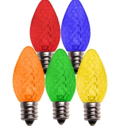 Decorator's Warehouse C7 Platinum Elite LED SMD Bulbs (25 bulbs/bag) - Faceted, Multi > Outdoor Lighting|C7 Bulbs