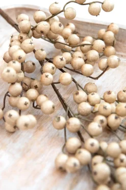 Decorator's Warehouse 29” Crabapple Spray - Griege > Christmas Sprays|Christmas Decor