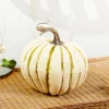 Decorator's Warehouse 6" Cream/Green Harvest Vine Pumpkin > Fall Decor|Fall Decor