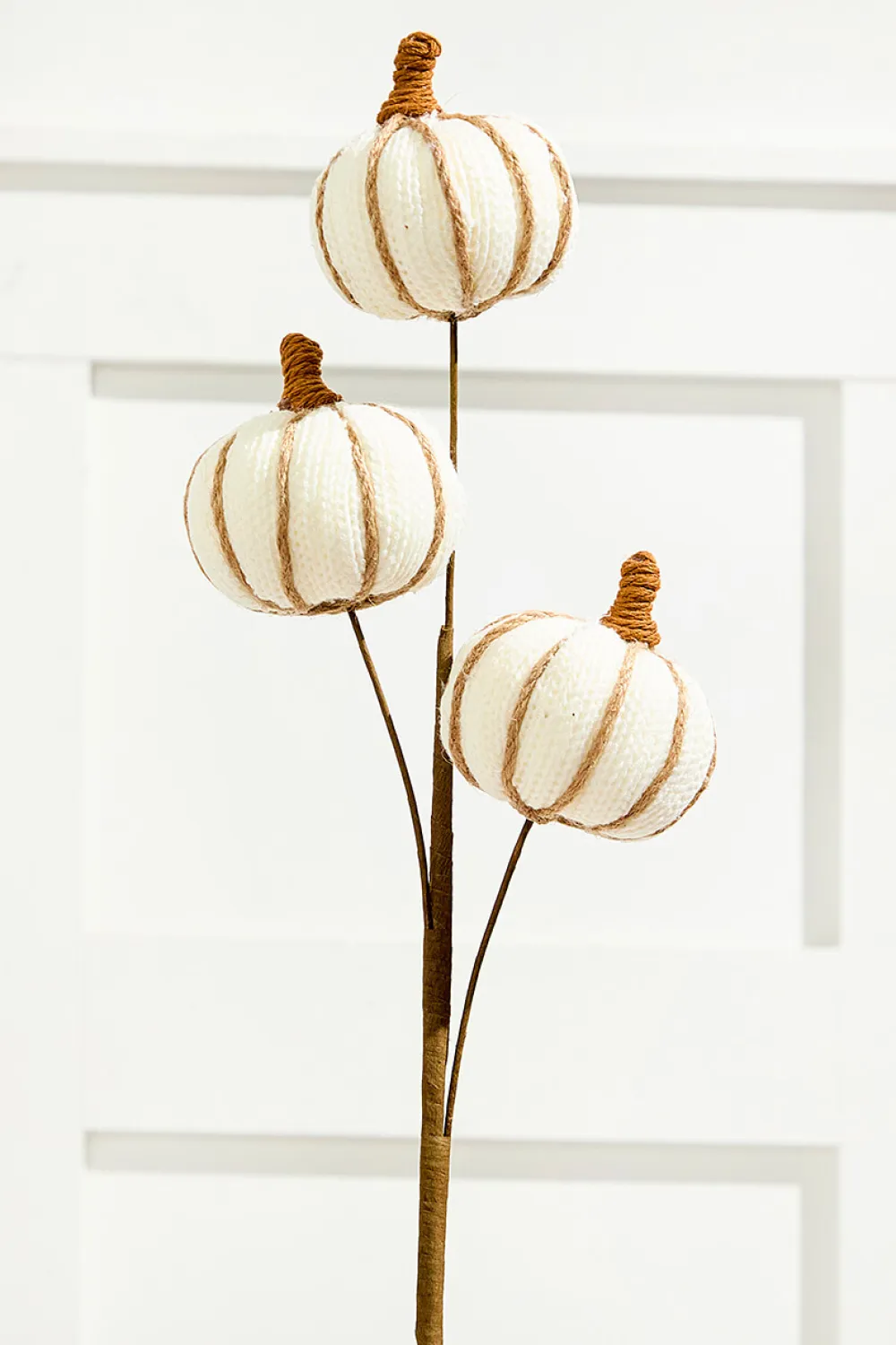 Decorator's Warehouse 25” Cream Triple Natural Weave Autumn Pumpkin Spray > Fall Decor|Fall Decor