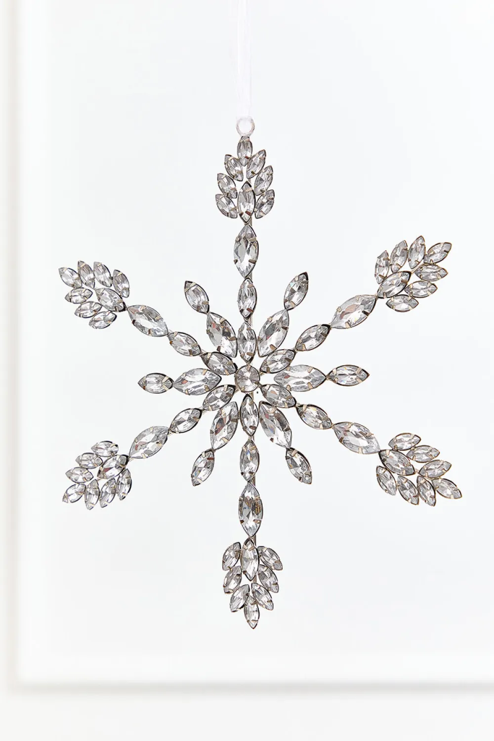 Decorator's Warehouse 9.5" Crystal Jeweled Snowflake Ornament > Christmas Decor|Christmas Ornaments