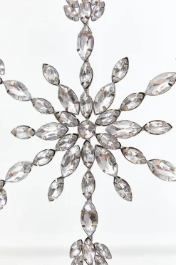 Decorator's Warehouse 9.5" Crystal Jeweled Snowflake Ornament > Christmas Decor|Christmas Ornaments